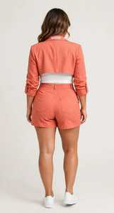 ชุดฮู้ดดี้ผู้หญิง ONETEN APPARELS สำหรับฤดูหนาว ทรงหลวม สีลาเวนเดอร์ล้วน ผ้าฝ้าย 100% กันยับ ชุดลำลองสไตล์สปอร์ต 3 ชิ้น พร้อมกางเกงขาสั้น - Product Image 2