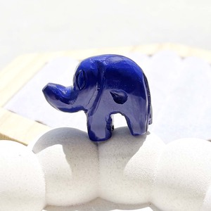 Éléphant sculpté en agate bleue, pierre précieuse polie, breloque animale sculptée à la main, pierre en vrac, fourniture en gros pour la fabrication de bijoux - Product Image 4
