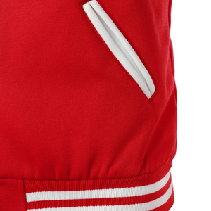 เสื้อแจ็คเก็ต Letterman สำหรับผู้ชาย แขนเสื้อตัดสี แฟชั่น กันน้ำ ระบายอากาศได้ดี ทำจากผ้าขนสัตว์ 100% โลโก้ด้านหน้า ผลิตจากโรงงานโดยตรง - Product Image 5