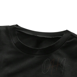 T-shirt noir surdimensionné de qualité supérieure avec logo minimaliste sur le devant, 100% coton, respirant et écologique, vêtement décontracté - Product Image 3