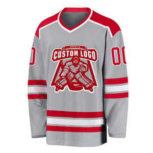 Maillot de hockey sur glace personnalisé de haute qualité, tissu 100 % polyester, vêtements de sport unisexes, service OEM - Product Image 6
