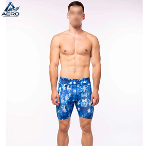 OEM Services Blue Color Printed Design Seamless Quick-Dry High Elasticity Cycling And Running Wear <b>Men</b> <b>Compression</b> <b>Shorts</b> - Product Image 4