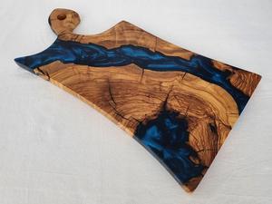 Tabla de Cortar de Resina de Madera Natural, Duradera, Hecha a Mano, Tabla de Cocina Decorativa para Servir, para el Hogar, Restaurante y Regalo - Product Image 3
