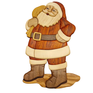 Christmas Souvenir Wood Working Intarsia Art Wall Hanging Cross/Santa Claus/<b>Winter</b> <b>Decor</b> Wooden Plaques Wall Hanging Intarsia - Product Image 1