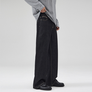 Pantalon en cuir droit pour homme, personnalisé, vente en gros, hiver 2026, écologique, respirant, séchage rapide, léger, vêtement de mode d'extérieur - Product Image 3