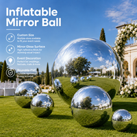 Décoration intérieure, ballon gonflable miroir de Noël doré de 10 à 80 cm, avec un design imperméable et durable