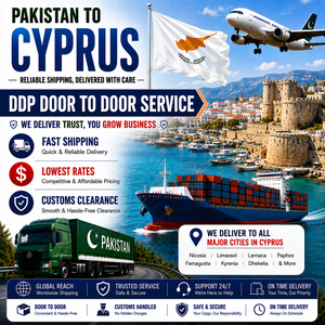 บริการขนส่งสินค้าจากปากีสถานไปไซปรัส แบบ DDP Door to Door ขนส่งทางอากาศ ขนส่งทางทะเล พร้อมบริการพิธีการศุลกากร - Product Image 1