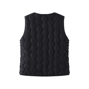 Gilet matelassé en laine imperméable et respirant – Gilet sans manches matelassé épais et doux avec boutons pour femmes et adolescentes au quotidien - Product Image 2