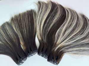 Extension de cheveux de trame de cheveux humains vierges de couleur de piano - Product Image 4