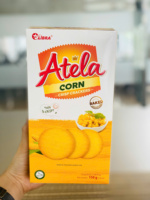 Galletas de Maíz Atela Estándar de Exportación, Crujientes, Bajas en Grasa y Carbohidratos, 150g, Proveedor de Vietnam, ODM, OEM y Servicio de Muestras Gratuitas
