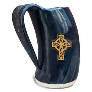Jarra de Cuerno Hecha a Mano Tradicional, Taza de Bebida de Cuerno de Búfalo Natural, Jarra de Estilo Medieval, Vajilla Decorativa - Product Image 4