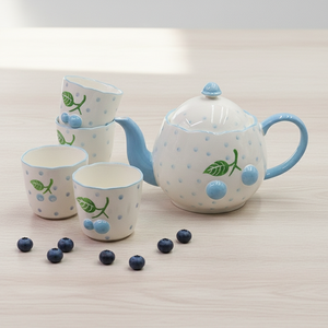 Juego de Tetera de Porcelana Fina de Primera Calidad 3460983SETC-1.0 NUEVO CON 4 TAZAS - Product Image 3
