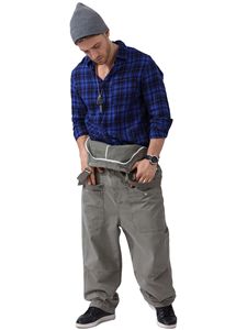 Peto de algodón holgado para hombre, informal, suave y cómodo, con tirantes ajustables, para uso diario y moda urbana - Product Image 5