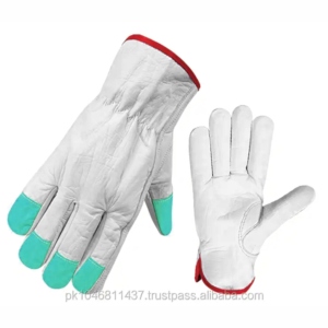 High Performance Premium Quality Cowhide Grain Leather Anti-Slip Safety <b>Gloves</b> for Industrial Driving General Purpose - Product Image 5