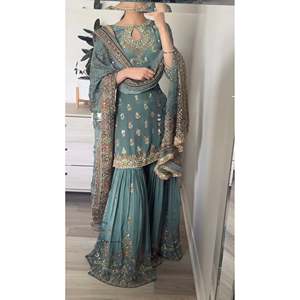 ชุดเสื้อและกางเกงพลัสโซสำหรับผู้หญิง พร้อมงานปักอย่างประณีต เหมาะสำหรับงานปาร์ตี้ - Product Image 2