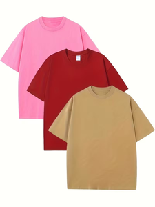 Fashion Unisex 100% Pure Cotton Crew Neck T-Shirts 100% Pure Cotton Comfortable Stylish & Casual Trendy Breathable Korean Style - Product Image 2