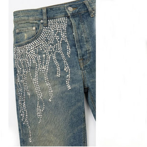 Fabricants de vêtements 2026 – Nouveauté : Shorts tissés personnalisés de haute qualité pour hommes, avec strass et effet délavé, idéaux pour l'été - Product Image 6