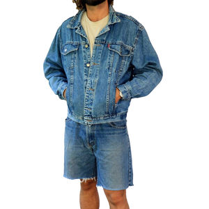 Produits très demandés : Ensembles courts en jean avec logo personnalisé, shorts en coton tricoté pour hommes et femmes, style streetwear - Product Image 1