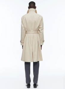 เสื้อโค้ทกันหนาวผู้ชายคุณภาพสูง ทำจากผ้าขนสัตว์ ทรงยาว หนา ระบายอากาศได้ดี เป็นมิตรกับสิ่งแวดล้อม ไม่หด ไม่ยับ สวมใส่สบาย ติดกระดุม สีขาว - Product Image 3