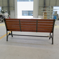 Banc de jardin incurvé élégant 2025 – Meilleur prix – Assise extérieure classique teinte foncée – Sièges publics résistants aux intempéries