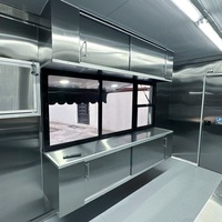 Food Truck Negro de Lujo con Pantalla de TV y Toldo, Carritos Móviles para Cerveza, Helados y Café, Remolques de Comida Totalmente Equipados, CE DOT