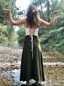 Falda Maxi de Algodón Estilo Boho, Vestido Convertible sin Tirantes con Silueta Fluida, Estilo Bohemio para un Uso Versátil - Product Image 2