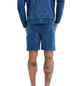 High Street Acid Washed Puff Printing <b>Shorts</b> Set <b>Men</b> 100% Cotton Vintage Distressed Manufacturer Outdoor Casual Jogging Pattern - Product Image 6