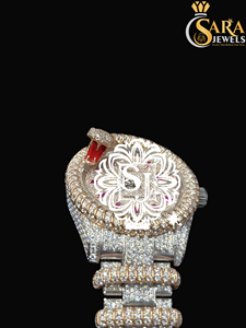 นาฬิกาสแตนเลสติดเพชรตามสั่ง VVS Moissanite สุดหรูตามสั่งนาฬิกาอัตโนมัติหรือกลไก - Product Image 4