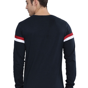 <b>Navy</b> <b>Blue</b> & Red Solid Flannel Cotton Polyester Breathable Quick Dry Custom Logo <b>Men</b> <b>T</b>-<b>Shirts</b> Wholesale High Quality - Product Image 2