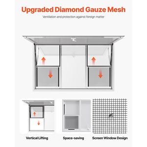Finestra di Servizio in Lega di Alluminio 60x36 Pollici per Food Truck, Angolo di 85 Gradi, con 6 Funzioni Scorrevoli - Product Image 4