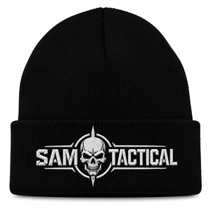 หมวกบีนนี่ปักลาย Sam Tactical สีดำ สไตล์พังก์ สำหรับฤดูหนาว ใช้กลางแจ้ง ขนาดรอบศีรษะ 56-58 ซม. ราคาขายส่ง - Product Image 1