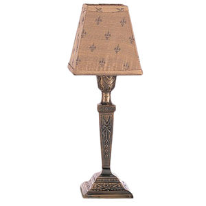 Lámpara de mesa moderna de níquel pulido con base escultural abstracta y pantalla cónica blanca, accesorio de iluminación contemporáneo para decoración del hogar. - Product Image 2