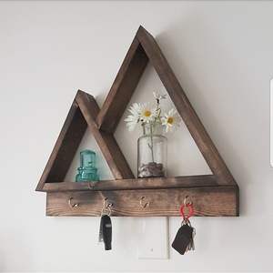 Durable Eco-Friendly Wooden <b>Key</b> Holder Artisan Craft Design Wall <b>Organizer</b> for Mail & <b>Keys</b> - Product Image 3