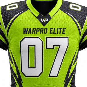 Uniforme de football américain pour hommes WARPRO Elite, maillot sublimé à col en V, manches courtes, ajusté, évacuant l'humidité, toutes saisons - Product Image 5