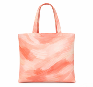 Bolsa de lona de tamaño mediano con estampado de acuarela de coral, asa superior, para compras, uso diario, ecológica, reutilizable, bolsa de compras impresa - Product Image 4