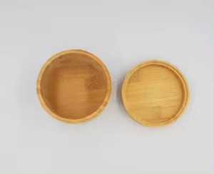 Caja de bambú redonda multiusos lujosa de clase alta para café, té, cereales, comida, regalo de madera sofisticado - Product Image 5