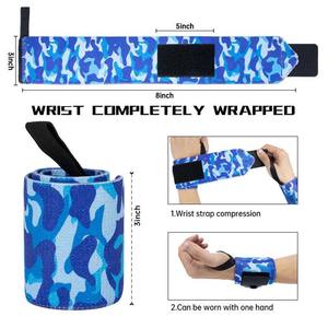 Bandes de poignet pour l'entraînement en salle de sport, pour la musculation, support robuste, bandes de poignet pour l'entraînement en salle de sport, pompes et soulagement de la douleur - Product Image 5