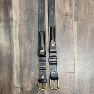 Handmade Boot Stitch Full Grain Leather Hobble <b>Belts</b> with with Knife <b>Pouch</b> & Reinforced Stitching for Equestrian & Outdoor Use - Product Image 5