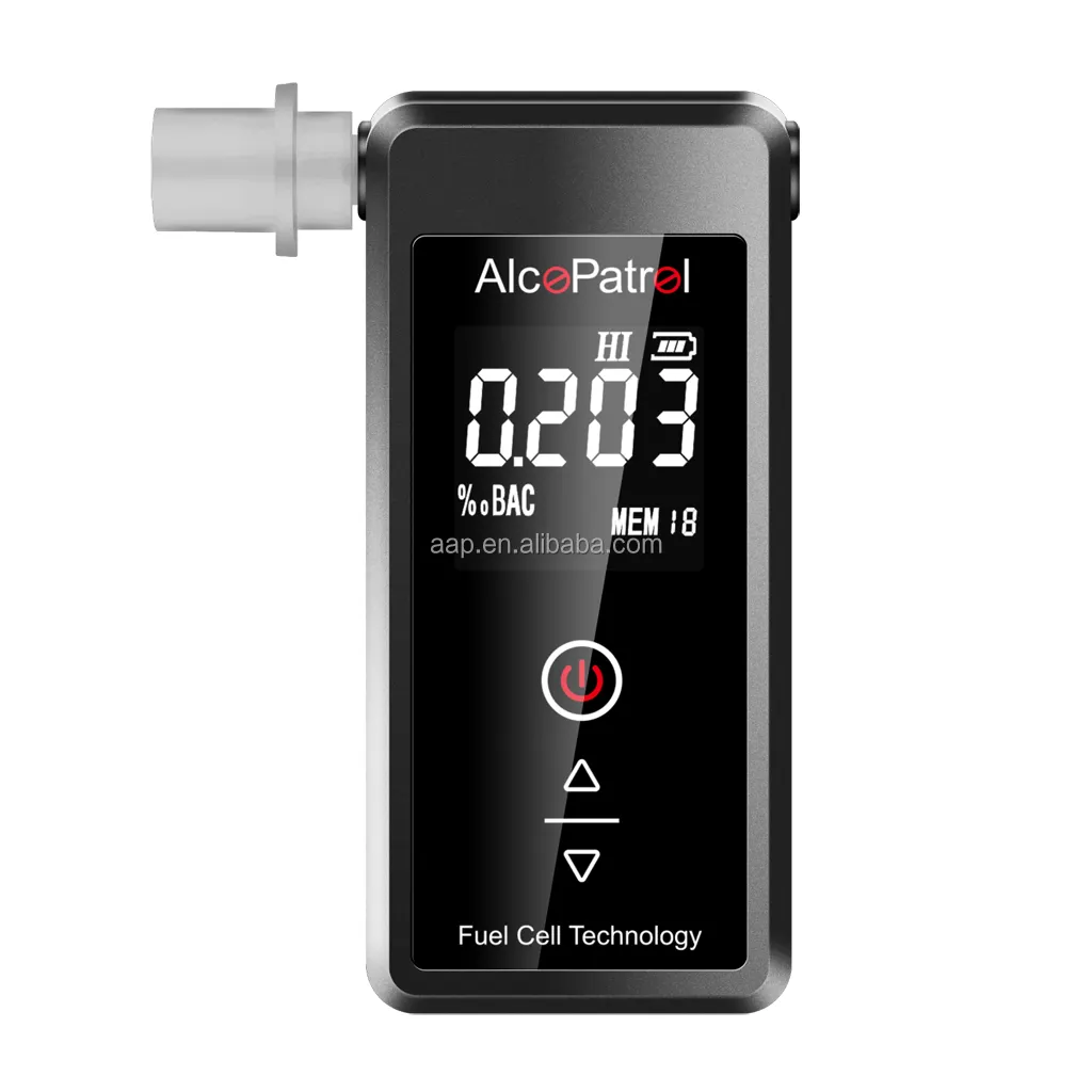 AT011 Professional Alcohol Tester Build in Rechargeable battery Breathalyzer alcohol checker