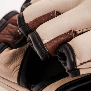 Wholesale Custom Made PU Leather Half Finger UFC MMA <b>Gloves</b> Hook-and-Loop Wrist <b>Pull</b>-On Closure Outdoor Moisture Wicking High - Product Image 3