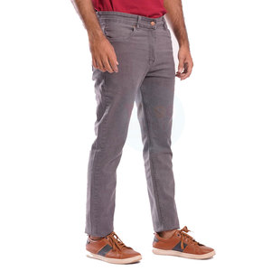 Jean décontracté pour homme 100 % coton, respirant, à braguette boutonnée, unique, pour la vente en ligne, délavé, personnalisable selon votre propre design - Product Image 4