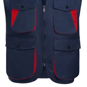 Gilet de sécurité haute visibilité ANSI Classe 2 pour hommes, respirant, en polyester-coton, col en V, fermeture éclair, logo personnalisé, LED clignotante, léger, OEM/ODM - Product Image 6