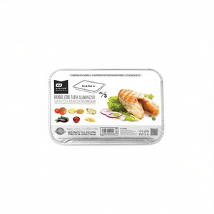 Boîte en aluminium rectangulaire jetable 32x26,4x6CM avec couvercle 2025 BANDEJA CON TAPA ALUMINIO CON RECTANGULAR - Product Image 1