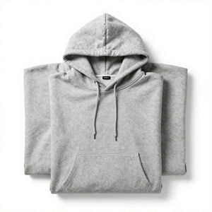 Sudadera Personalizada con Cuello Redondo, 100% Algodón, Sudadera Oversize con Cuello Redondo, Diseño Liso, Sudadera Blanca Estilo Urbano, Talla Grande - Product Image 2