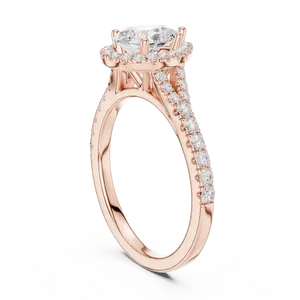 Lab Created Pear Shaped Diamond 1 Carat Solid Gold <b>Ring</b> E Color Grade IGI Certified Frame Surround Accent unisex Band - Product Image 6