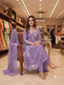 THIS FESTIVAL SEASON WEAR OUR BEAUTIFUL SEQUENCE EMBROIDERED WORKED <b>TOP</b> , PANT WITH DUPATTA - Product Image 2