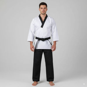 Uniforme de Práctica de Jiu Jitsu Bjj para Hombre con Logotipo Personalizado, 100% Algodón, Ligero, Transpirable, de Secado Rápido, Conjunto de Chaqueta y Pantalones de Manga Larga - Product Image 2