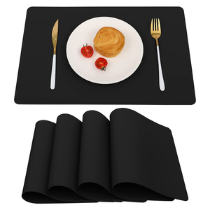 Modern Silicone <b>Rectangle</b> <b>Placemats</b> Non-Slip Grey 4 Mm Thickness Table Mats for Dining Custom requirements - Product Image 5