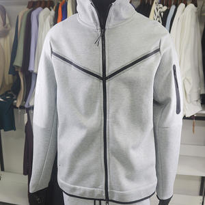 เสื้อฮู้ดคอเต่าและกางเกงขายาวปลายขาจั๊มพ์ พิมพ์โลโก้ปักลายตามสั่ง ชุดกีฬาแทรคสูทแบบยูนิเซ็กซ์ - Product Image 2