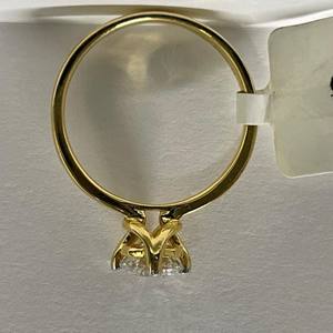 Exclusive 0.95 CT Round <b>Diamond</b> Ladies <b>Ring</b> 18K Yellow Gold Real Lab Grown IGI Certified VS Unique Anniversary - Product Image 5